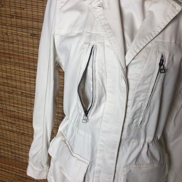 Zara Basic Off White Jacket/ Parka Size L - Picture 4 of 8
